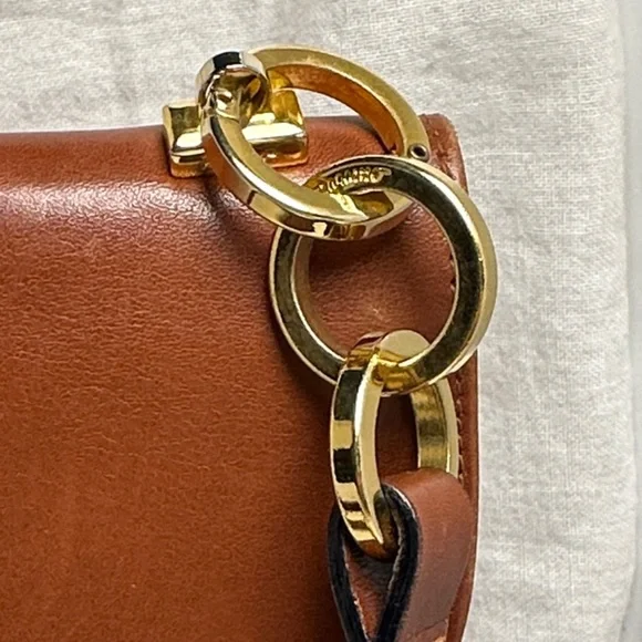 Salvatore Ferragamo Vintage Cognac Leather Flap Shoulder Crossbody Bag - Picture 8 of 16